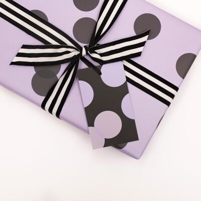 Pois violet | 3 x étiquettes cadeaux