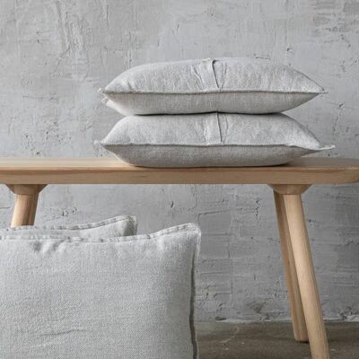 Linen Cushion Cover Oatmeal Rustico Washed