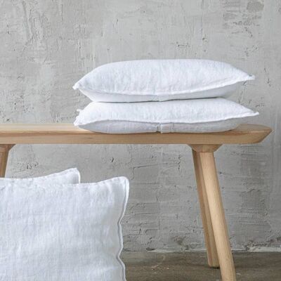 Linen Cushion Cover Optical White Rustico Washed
