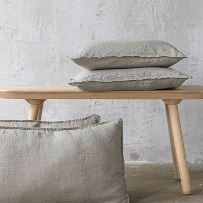 Linen Cushion Cover Taupe Stone Washed