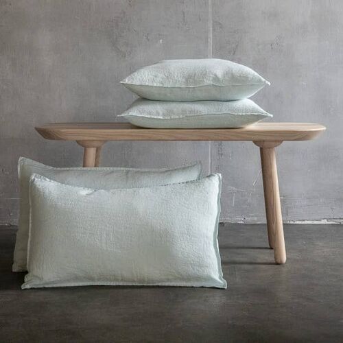 Linen Cushion Cover Ice Blue Stone Washed