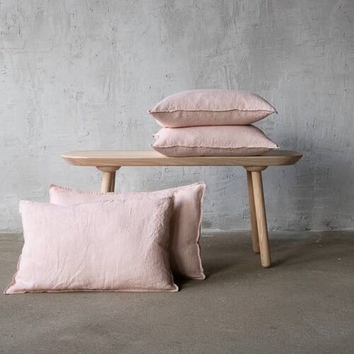 Linen Cushion Cover Rosa Stone Washed