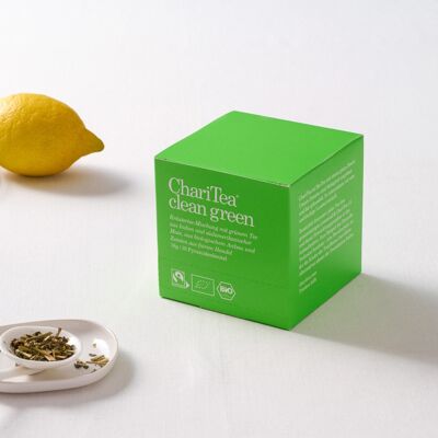 ChariTea clean sachets pyramidaux verts pour 6