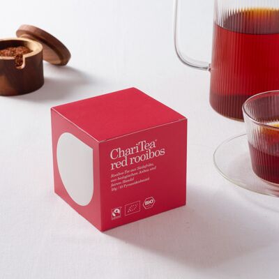 ChariTea rooibos rojo bolsitas pirámide para 6