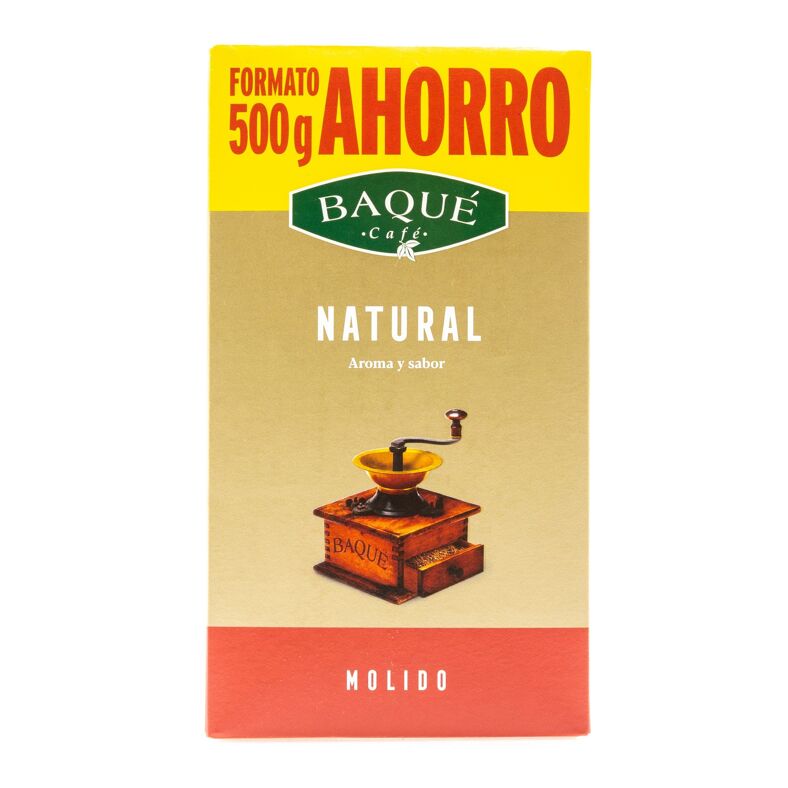 Café en grano Descafeinado, 500 g. - Cafés Baqué