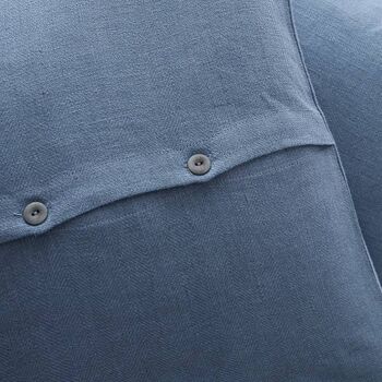 Housse de coussin en lin Vintage Indigo Lara 3