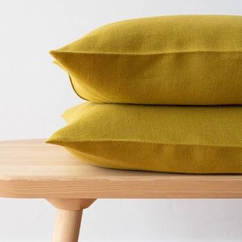 Housse de coussin en lin Citrine Lara 2