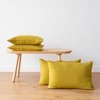 Housse de coussin en lin Citrine Lara 4