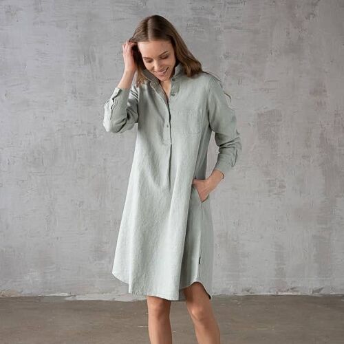 Linen Dress Terra Sea Foam Camilla