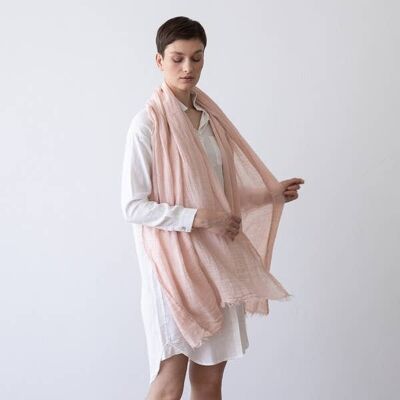 Linen Shawl Rosa Garza Fringe