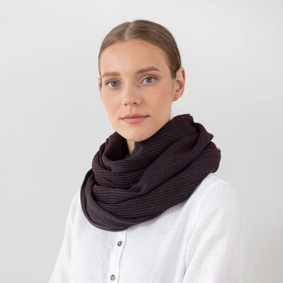 Linen Scarf Brown Fabiene