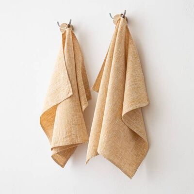 Linen Hand Towels Gold Francesca