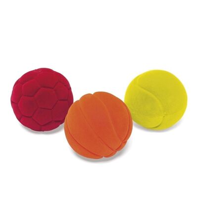 Rubbabu - Set of 3 small sports balls - Ø5cm (packaging)