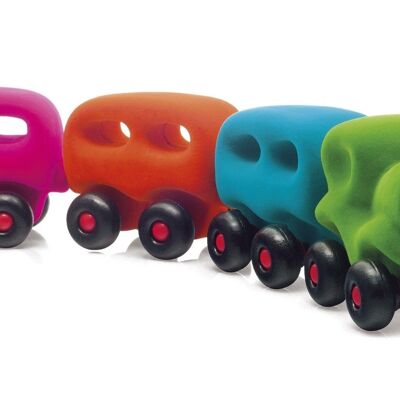 Rubbabu - Train with 3 magnetic wagons - 46x8x10cm (packaging)