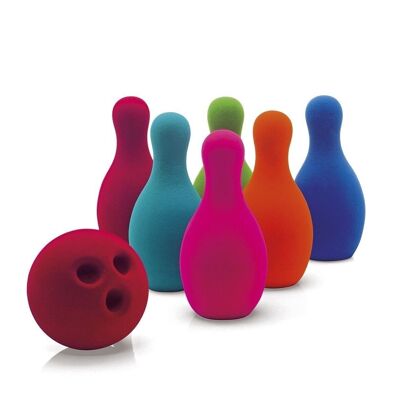 Rubbabu - Piccolo gioco di bowling - Perno: 9 cm (sacchetto di plastica)