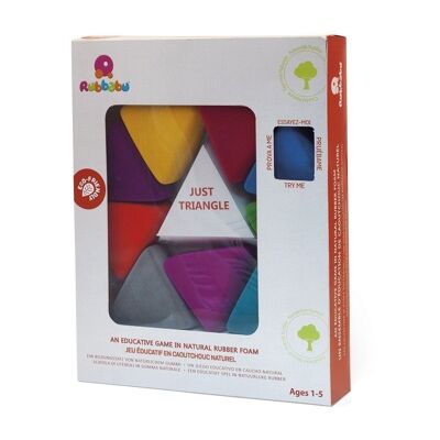 Rubbabu - Just Triangle: 9-piece educational game - Triangle:8x7x3.5cm (packaging)