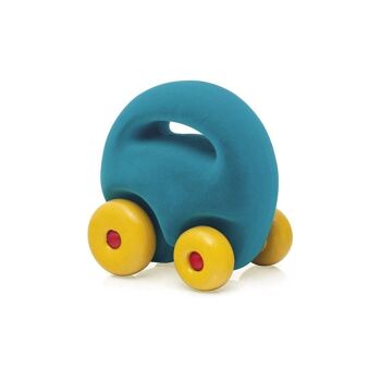 Rubbabu - Voiture mascotte turquoise - 12x8x12cm (packaging)