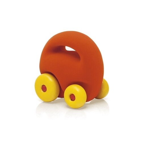 Rubbabu - Voiture mascotte orange - 12x8x12cm (packaging)