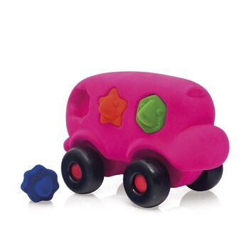 Rubbabu - Bus éducatif à formes rose - 22x12,5x15cm (packaging)