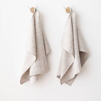 Linen Hand Towels Birch Francesca
