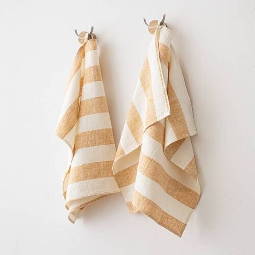 Linen Hand Towels Gold Philippe