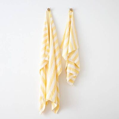 Linen Beach Towel Yellow Philippe