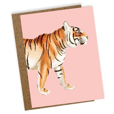 Mini tarjeta de felicitación tigre