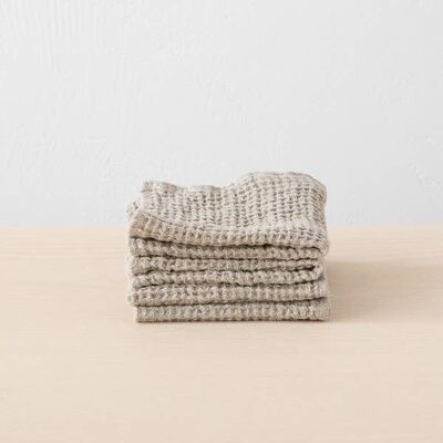 Linen Wash Cloths Natural Washed Waffle Big