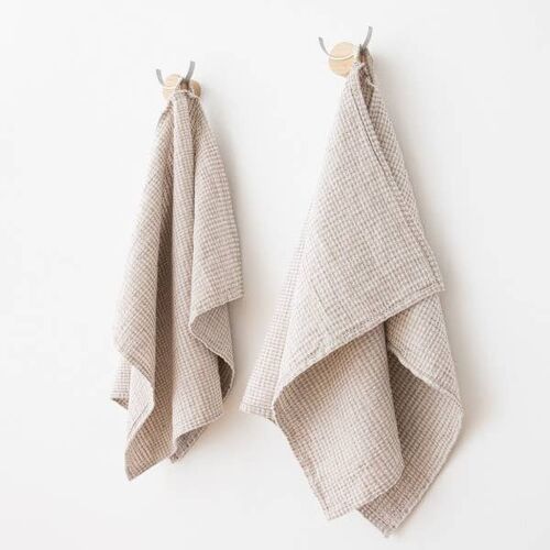 Linen Hand Towels Natural Wafer