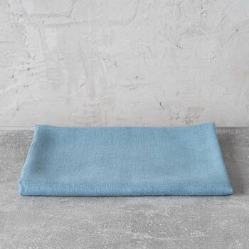 Serviette de bain en lin Stone Blue Lara 1