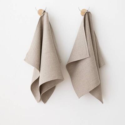 Linen Hand Towels Natural Lara