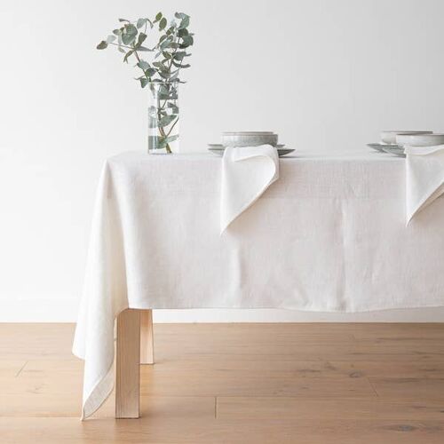 Linen Tablecloth Off White Lara