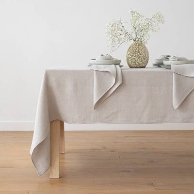 Linen Tablecloth Silver Lara