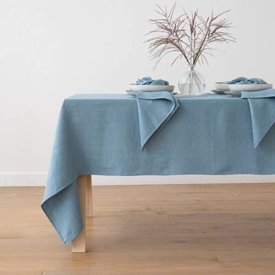 Linen Tablecloth Stone Blue Lara