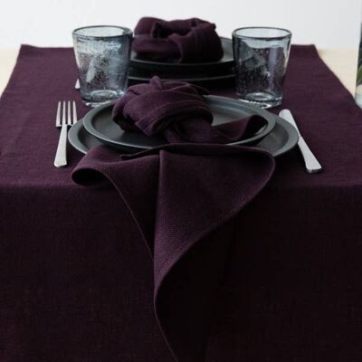 Linen Napkin Aubergine Lara