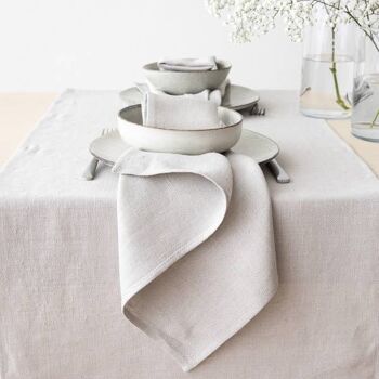 Serviette de table en lin Silver Lara