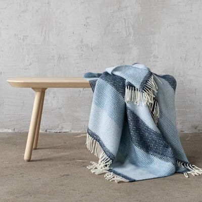 Linen Throw Blue Valentino