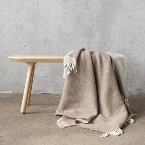 Linen Throw Taupe Roberto