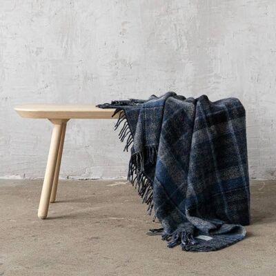 Linen Throw Blue Adriano