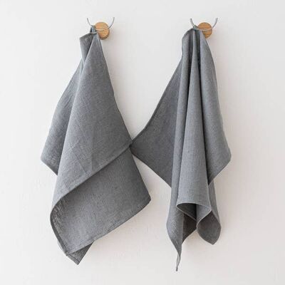 Linen Tea Towels Cool Grey Terra