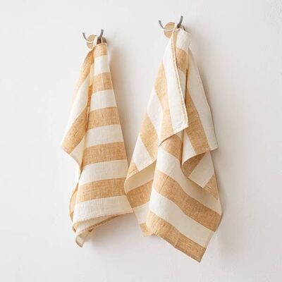 Linen Tea Towels Gold Philippe