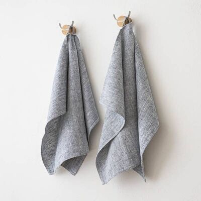 Linen Tea Towels Indigo Francesca