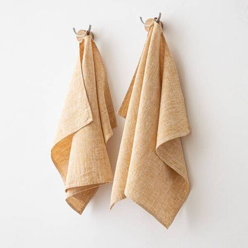 Linen Tea Towels Gold Francesca