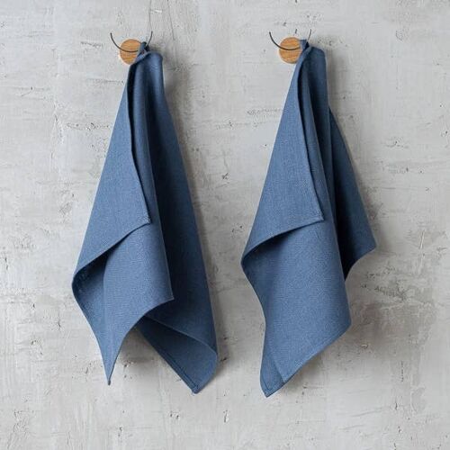 Linen Tea Towels Vintage Indigo Lara