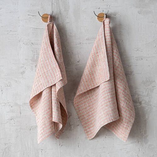 Linen Tea Towels Brick Brittany