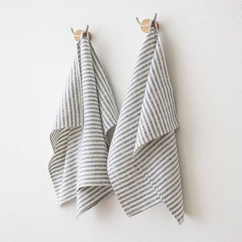 Linen Tea Towels Indigo Brittany