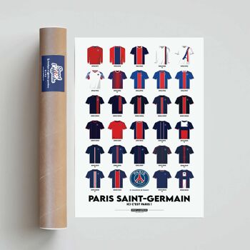 FOOT | PSG Maillots Historiques - 30 x 40 cm 2