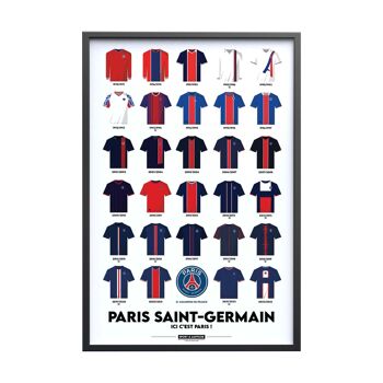 FOOT | PSG Maillots Historiques - 30 x 40 cm 3