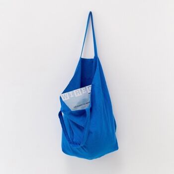 Grand sac en lin bleu de France 4