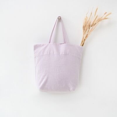 Lavender Fog Linen Big Bag